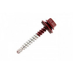 Саморез кровельный 4,8*70 RAL 3005 (винно-красный)